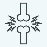 Icon Joint. related to Orthopedic symbol. line style. simple design editable. simple illustration vector