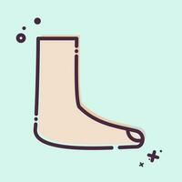 Icon Foot. related to Orthopedic symbol. MBE style. simple design editable. simple illustration vector