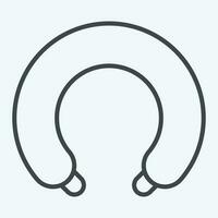Icon Neck Pillow. related to Orthopedic symbol. line style. simple design editable. simple illustration vector