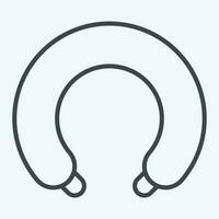 Icon Neck Pillow. related to Orthopedic symbol. line style. simple design editable. simple illustration vector