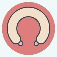 Icon Neck Pillow. related to Orthopedic symbol. color mate style. simple design editable. simple illustration vector