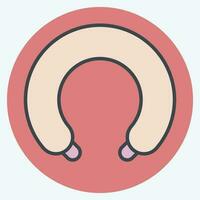 Icon Neck Pillow. related to Orthopedic symbol. color mate style. simple design editable. simple illustration vector