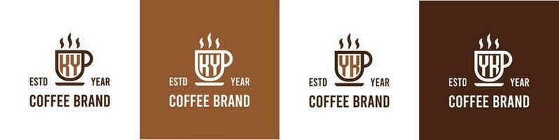 Letter KY and YK Coffee Logo, suitable for any business related to Coffee, Tea, or Other with KY or YK initials. vector