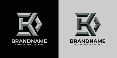 Letter DK or KD Polygonal Logo, suitable for any business with DK or KD initials. vector