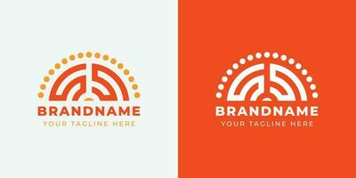 Letter SS Sunrise  Logo Set, suitable for any business with SS initials. vector