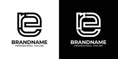 Letter ER or RE Monogram Logo, suitable for any business with ER or RE initials vector