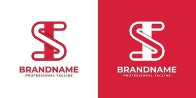 Letter SI or IS Monogram Logo, suitable for any business with SI or IS initials. vector