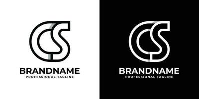 Letter CS Monogram Logo, suitable for any business with CS or SC initials. vector