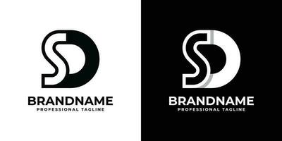 Letter SD Monogram Logo, suitable for any business with SD or DS initials. vector