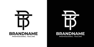 Letter BT or TB Monogram Logo, suitable for any business with BT or TB initials. vector