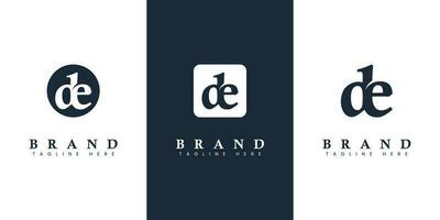 Modern and simple Lowercase DE Letter Logo, suitable for any business with DE or ED initials. vector