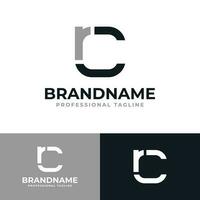 Letter CR or RC Monogram Logo, suitable for any business with CR or RC initials vector