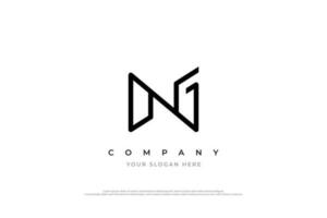 Minimal Letter NG Logo Design Vector