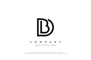 Initial Letter BD or DB Logo Design Vector