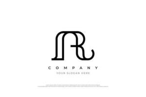 Initial Letter AR Logo Design Vector