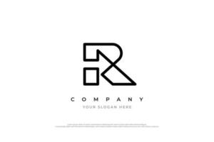 Initial Letter R Arrow Logo Design Vector