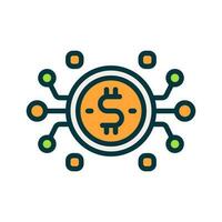 digital finance icon for your website, mobile, presentation, and logo design. vector