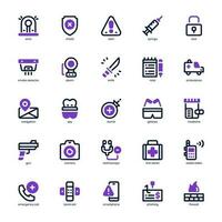 Security and Service Icon pack for your website design, logo, app, and user interface. Security and Service Icon mixed line and solid design. Vector graphics illustration and editable stroke.