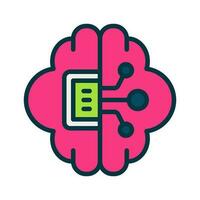 artificial intelligence icon for your website, mobile, presentation, and logo design. vector