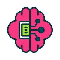 artificial intelligence icon for your website, mobile, presentation, and logo design. vector