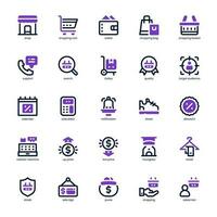 Sale and Shopping Icon pack for your website design, logo, app, and user interface. Sale and Shopping Icon mixed line and solid design. Vector graphics illustration and editable stroke.