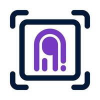 fingerprint icon for your website, mobile, presentation, and logo design. vector