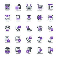 Web Store Icon pack for your website design, logo, app, and user interface. Web Store Icon mixed line and solid design. Vector graphics illustration and editable stroke.