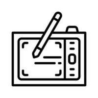 icono de tableta de dibujo para su sitio web, móvil, presentación y diseño de logotipo. vector