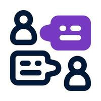 discussion icon for your website, mobile, presentation, and logo design. vector