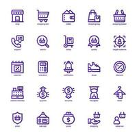 Sale and Shopping Icon pack for your website design, logo, app, and user interface. Sale and Shopping Icon basic line gradient design. Vector graphics illustration and editable stroke.