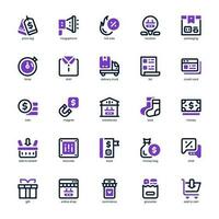 Sale and Shopping Icon pack for your website design, logo, app, and user interface. Sale and Shopping Icon mixed line and solid design. Vector graphics illustration and editable stroke.