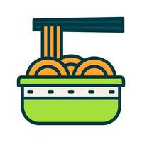 icono de fideos para su sitio web, móvil, presentación y diseño de logotipo. vector