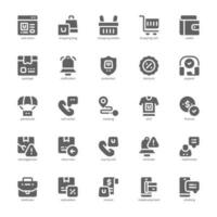 Web Store Icon pack for your website design, logo, app, and user interface. Web Store Icon glyph design. Vector graphics illustration and editable stroke.