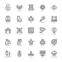 Security and Service Icon pack for your website design, logo, app, and user interface. Security and Service Icon outline design. Vector graphics illustration and editable stroke.