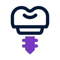 tooth implant icon for your website, mobile, presentation, and logo design. vector