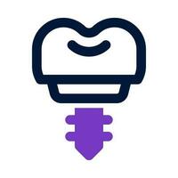 tooth implant icon for your website, mobile, presentation, and logo design. vector