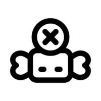 no candy icon for your website, mobile, presentation, and logo design. vector