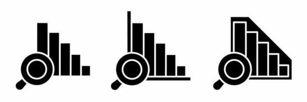 Data icon set. Data black and white illustration. Stock vector. vector