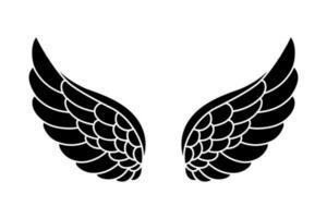 Vector silhouette of angel wings