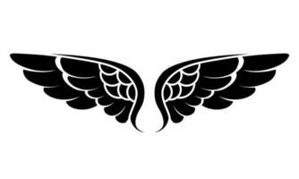 Vector silhouette of angel wings