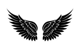 Vector silhouette of angel wings