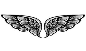 vector angel wings tribal tattoo