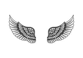 vector angel wings tribal tattoo