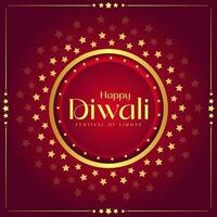 Happy Diwali decorative festival wishing card vector design