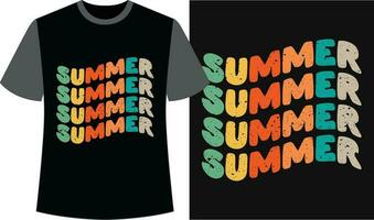 Summer Style Captivating T-Shirt Designs. Summer Vector Graphics