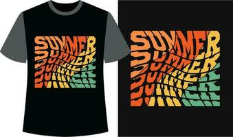 Summer Style Captivating T-Shirt Designs. Summer Vector Graphics