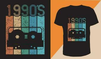 Vintage 1990039s Design T-shirts Design Print vector