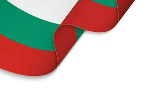 Waving flag. Vector illustration