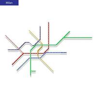 3d isométrica mapa de el Milán metro subterraneo vector