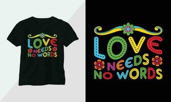 Autism t-shirt design concept. all designs are colorful and created using ribbon, puzzles, love, etc vector